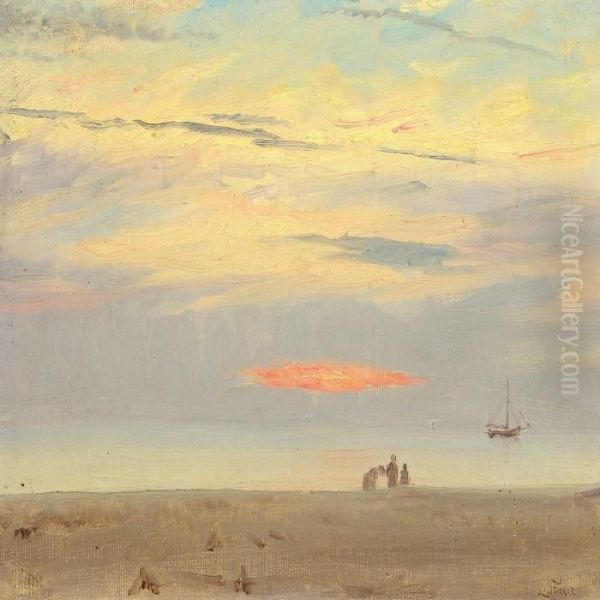 Skagen Sonderstrand Oil Painting by Laurits Regner Tuxen