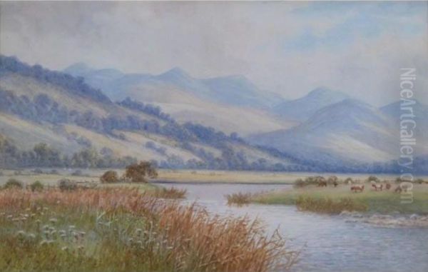 A Bend In The Mawddach Oil Painting by John H. Tyson