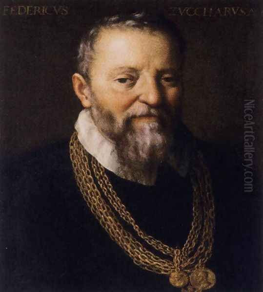 Self-Portrait (after 1588) Oil Painting by Federico Zuccaro