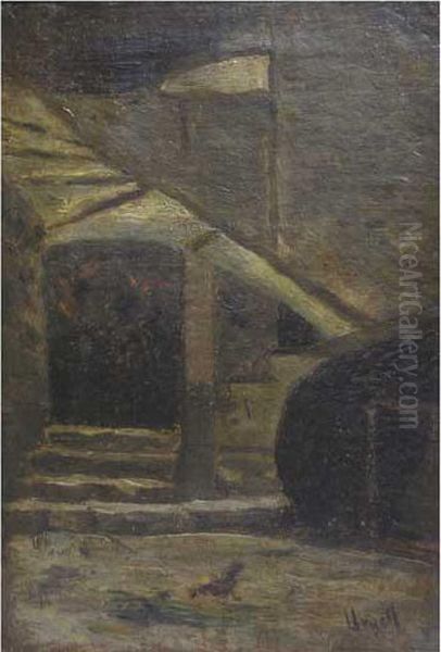 Interior Oil Painting by Modesto Urgell y Inglada