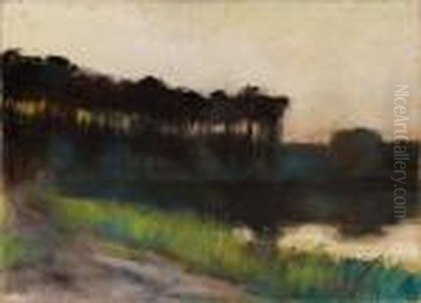 Markischer Waldsee Oil Painting by Lesser Ury