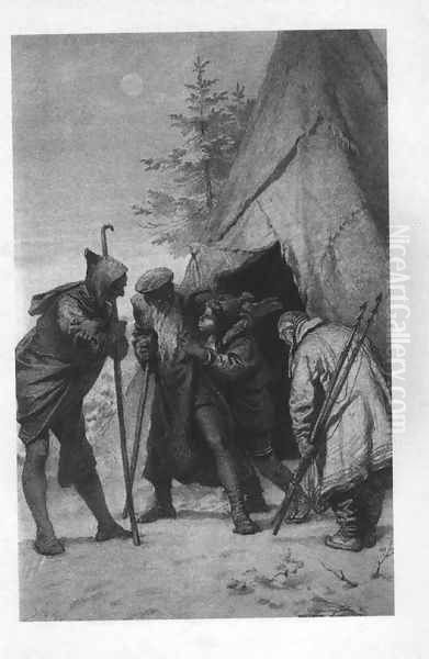 Illustration to Imre Madachs The Tragedy of Man- Eskimo Scene Scene 14 1887 Oil Painting by Mihaly von Zichy