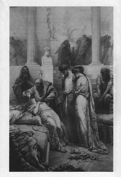 Illustration to Imre Madachs The Tragedy of Man- In Rome Scene 6 1887 2 Oil Painting by Mihaly von Zichy