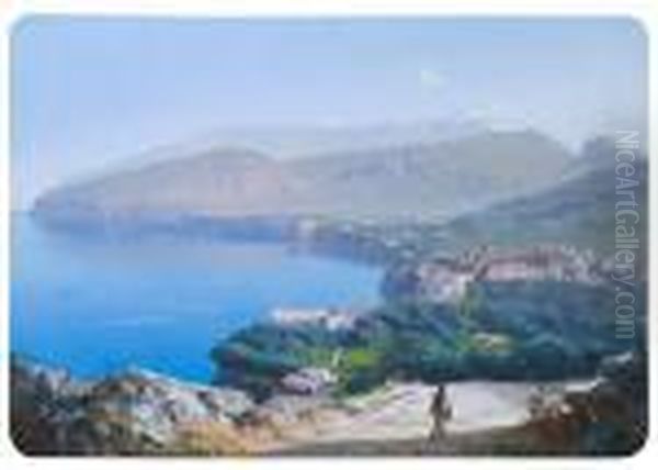 Veduta Di Sorrento Oil Painting by Cesare Uva