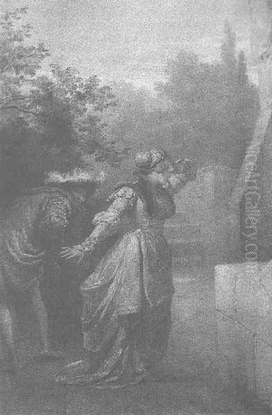 Illustration to Imre Madachs The Tragedy of Man- In Prague Scene 10 1887 Oil Painting by Mihaly von Zichy