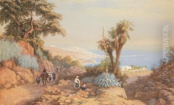 En Quittant La Baie D'alger Oil Painting by Charles Vacher