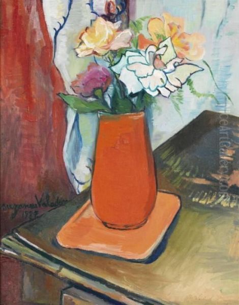 Bouquet De Fleurs Oil Painting by Suzanne Valadon