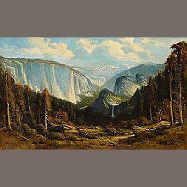 Yosemite Valley Oil Painting by Manuel Valencia