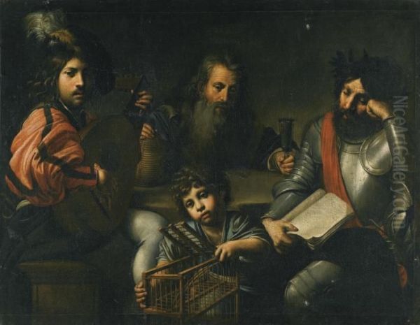 The Four Ages Of Man Oil Painting by Valentin De Boulogne