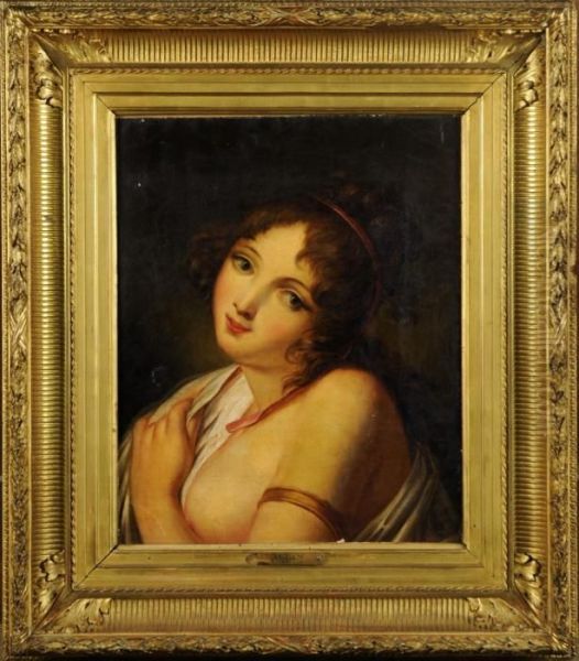 Portrait De Dame Oil Painting by Jacques Antoine Vallin