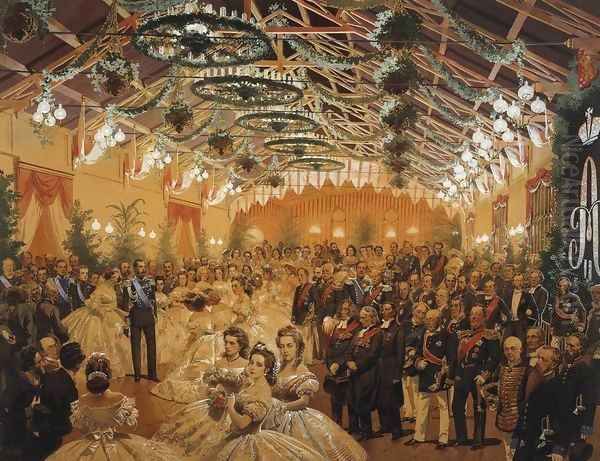 Ball in Honour of Alexander II Oil Painting by Mihaly von Zichy