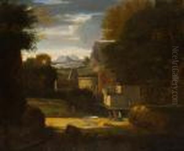 Italiaans Landschap Oil Painting by Jan Frans Van Bloemen (Orizzonte)