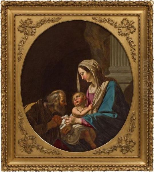 Heilige Familie Oil Painting by Jan Van Bijlert