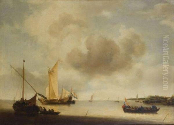 Marine Oil Painting by Jan Van De Capelle