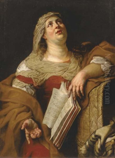 A Sibyl Oil Painting by Kasper or Gaspar van den Hoecke