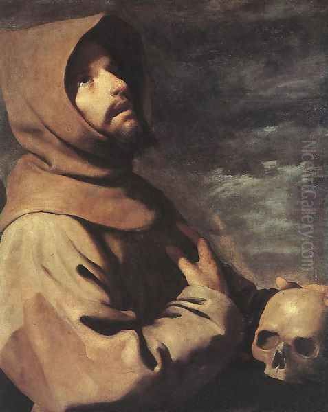 St Francis c. 1660 Oil Painting by Francisco De Zurbaran