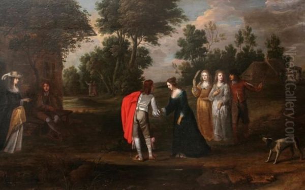 Rendez Vous Oil Painting by Christoffel Jacobsz van der Lamen