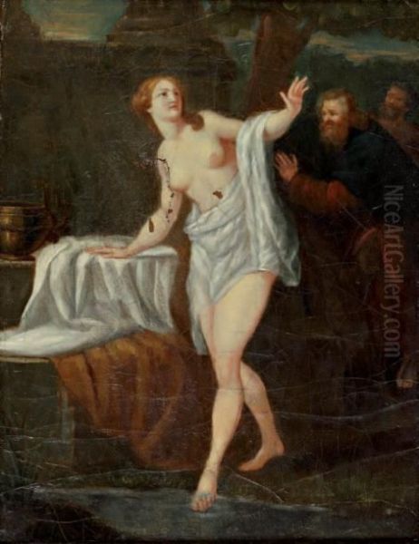 Suzanne Et Les Vieillards Oil Painting by Adriaen Van Der Werff