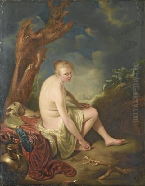 Bather Oil Painting by Adriaen Van Der Werff