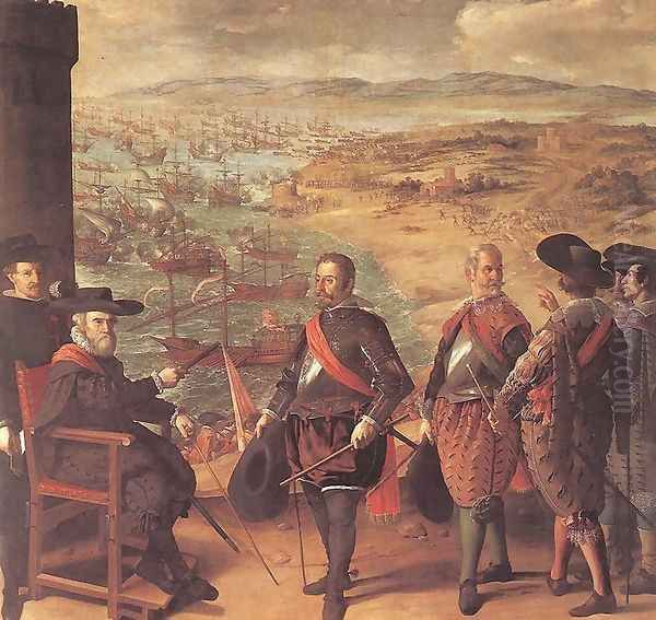 Defence of Cadiz against the English 1634 Oil Painting by Francisco De Zurbaran