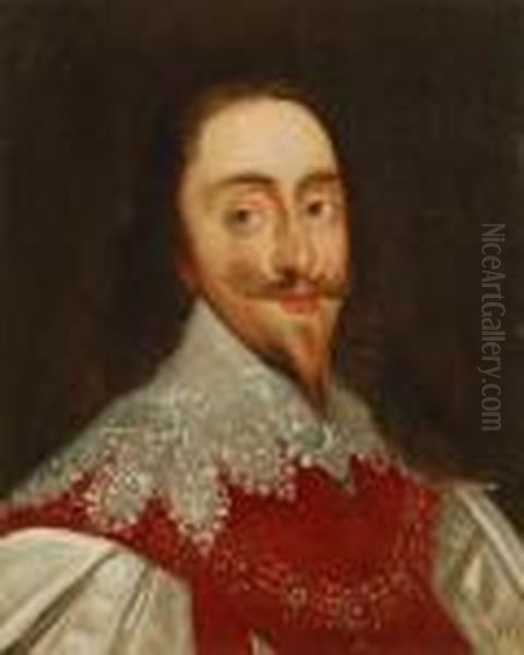 Portrait Of King Charles I Oil Painting by Sir Anthony Van Dyck