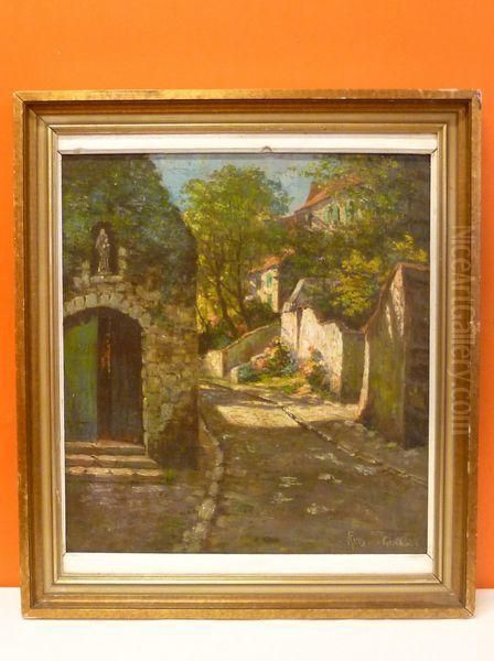 Ruelle Ensoleillee Oil Painting by Franz Van Genesen