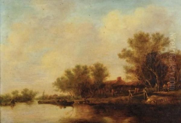 Pejzaz Nadwodny Ze Sztafazem Oil Painting by Jan van Goyen