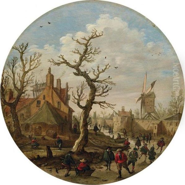 Winterlandschaft Oil Painting by Jan van Goyen