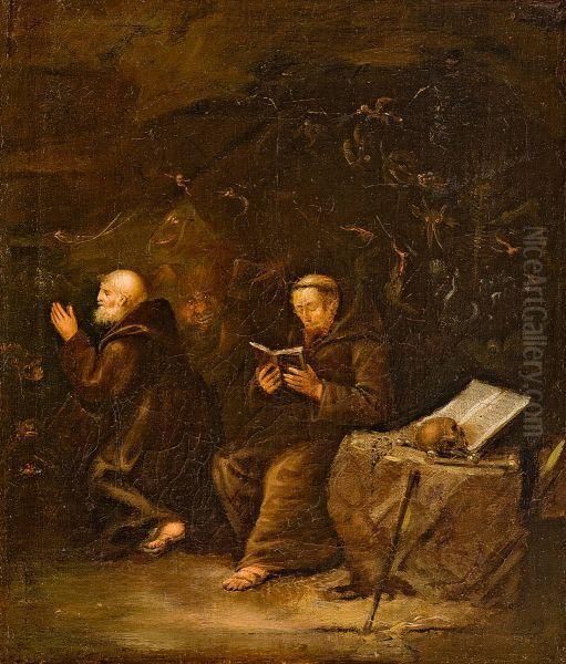 The Temptation Of Saint Anthony Oil Painting by Egbert Jaspersz. van, the Elder Heemskerck