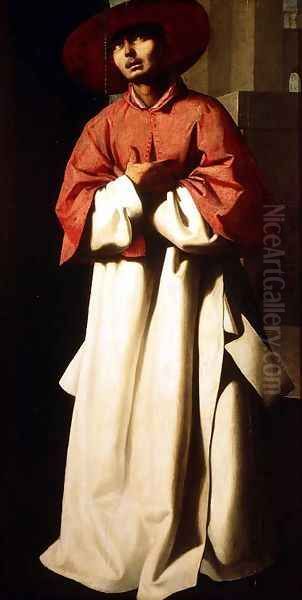 Portrait of Beato Nicolas Albergati Oil Painting by Francisco De Zurbaran