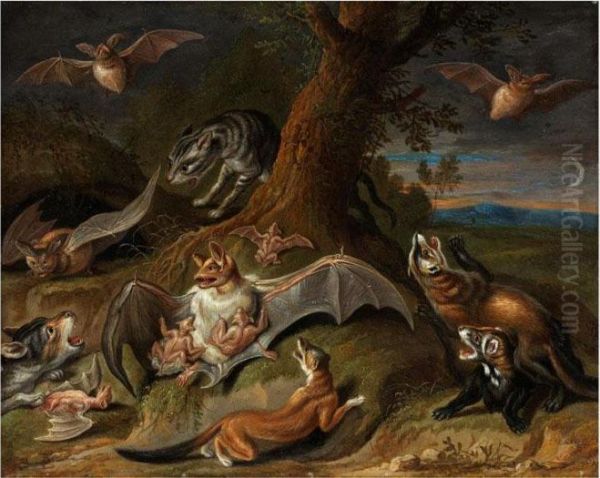 Nachtliches Getier Am Waldrand Oil Painting by Jan van Kessel