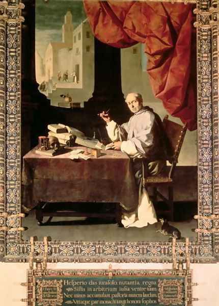 Father Gonzalo de Illescos Oil Painting by Francisco De Zurbaran