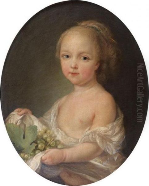 Portrait De Marie-rosalie Fille De L'artiste Oil Painting by Carle van Loo