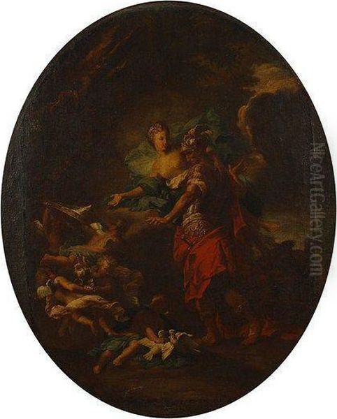 Venus Et Mars Oil Painting by Carle van Loo