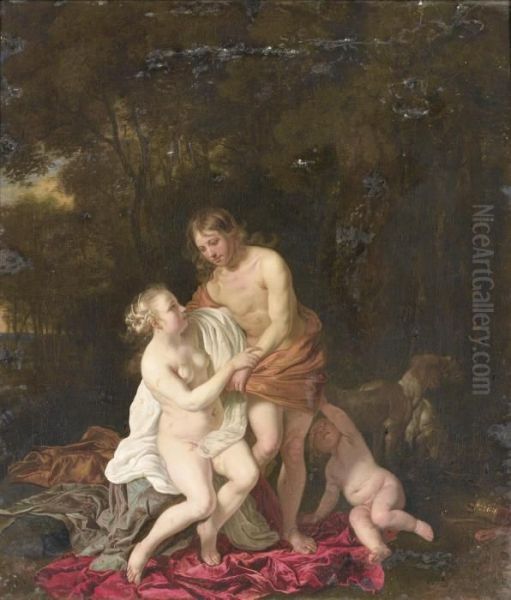 Venus Et Adonis Oil Painting by Jacob van Loo