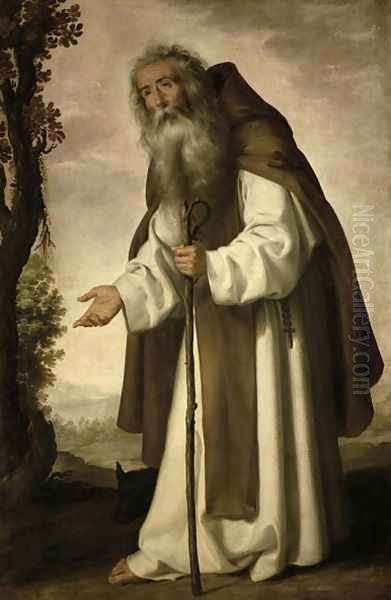 St. Anthony Dispirited, 1640 Oil Painting by Francisco De Zurbaran