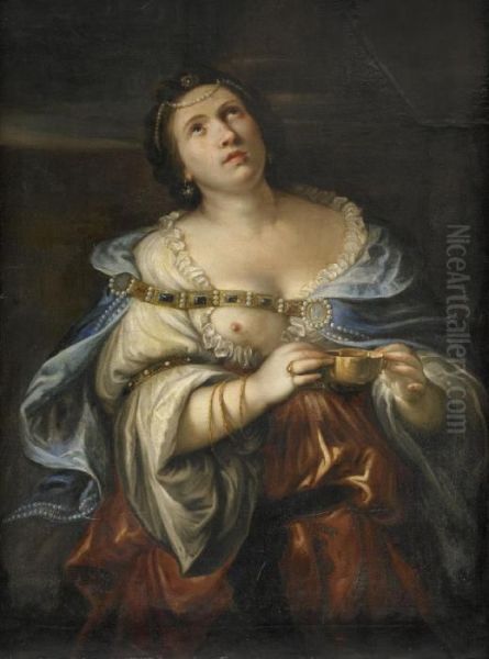 Artemisia Ii Av Karien Dricker Askan Efter Sin Make Mausollos Oil Painting by Jacob van Loo