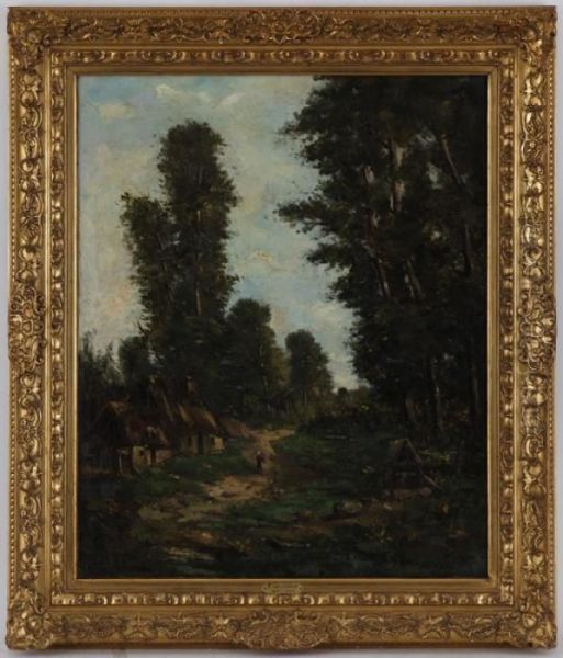 Paysage De Campagne Oil Painting by Emile van Marcke de Lummen