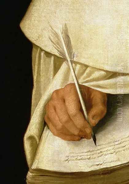 Brother Pedro Machado (d.1604) (detail) Oil Painting by Francisco De Zurbaran