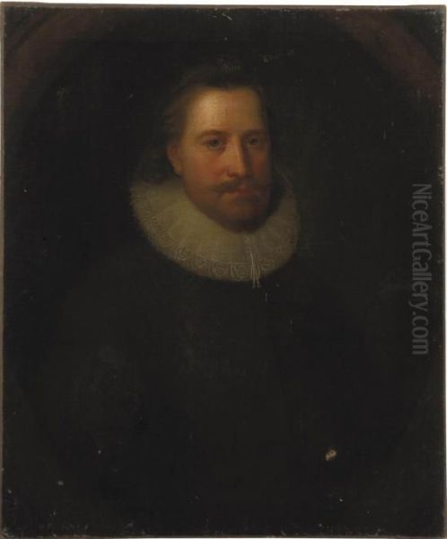 Portrait Of Gentleman Oil Painting by Michiel Jansz. Van Miereveldt