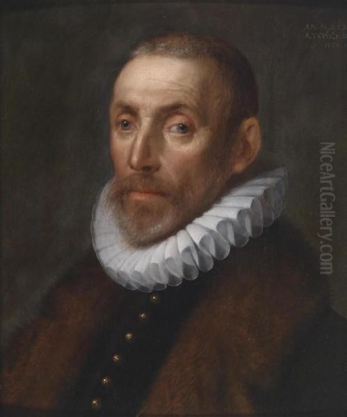 Portrait Of A Gentleman Oil Painting by Michiel Jansz. Van Miereveldt