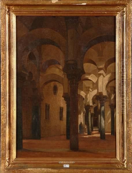 Interieur De La Cathedrale De Cordoue Anime Oil Painting by Jean Baptiste van Moer