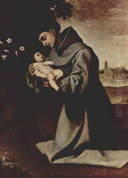 St. Anthony of Padua 2 Oil Painting by Francisco De Zurbaran