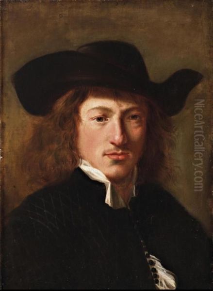 Portrait Of A Young Man In A Hat Oil Painting by Jacob Cornelisz Van Oostsanen