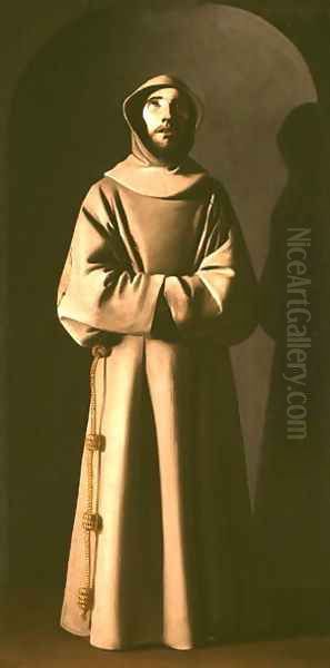 Saint Francis (c.1181-1226) c.1640-45 Oil Painting by Francisco De Zurbaran