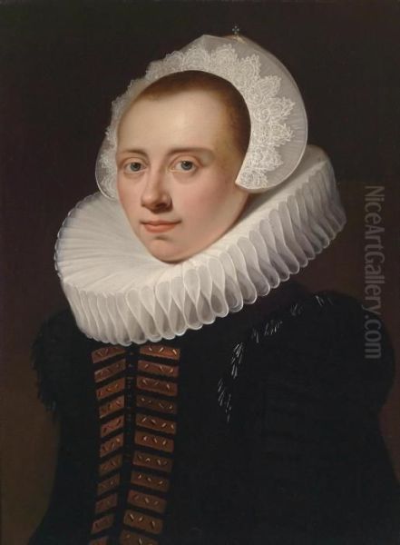 Portrait Of A Lady Oil Painting by Jan Anthonisz Van Ravesteyn