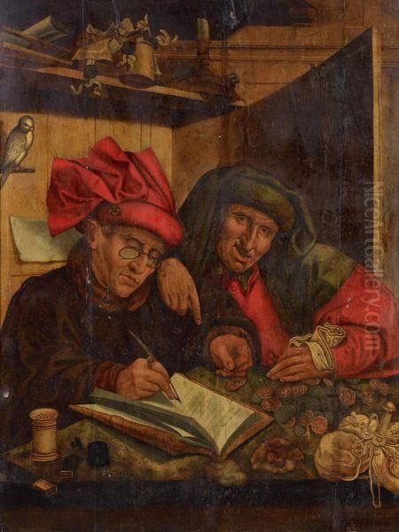 The Tax Collectors Oil Painting by Marinus van Reymerswaele