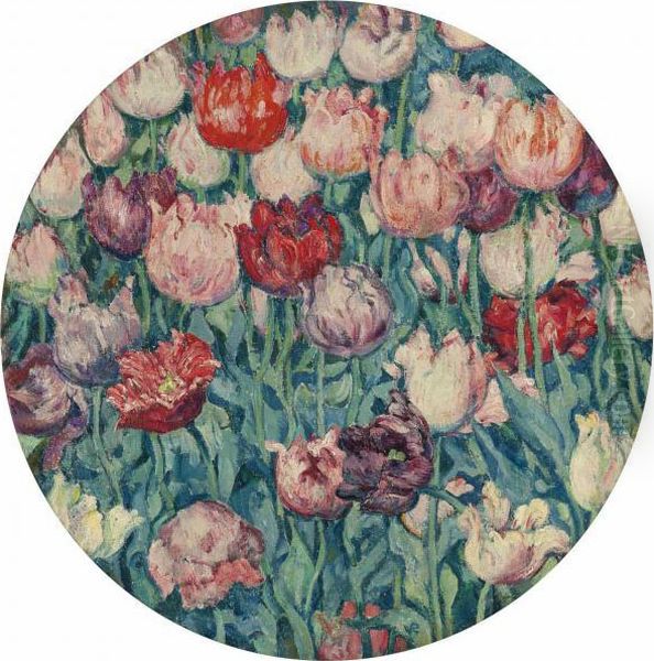 Tulipes Oil Painting by Theo van Rysselberghe