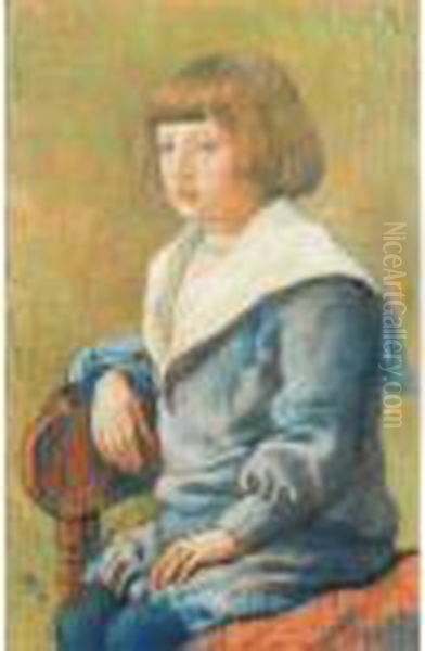 Portrait D'enfant Oil Painting by Theo van Rysselberghe