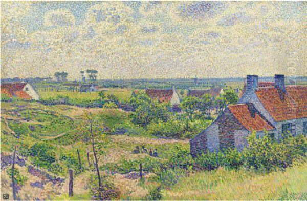 Paysage Avec Maisons Oil Painting by Theo van Rysselberghe